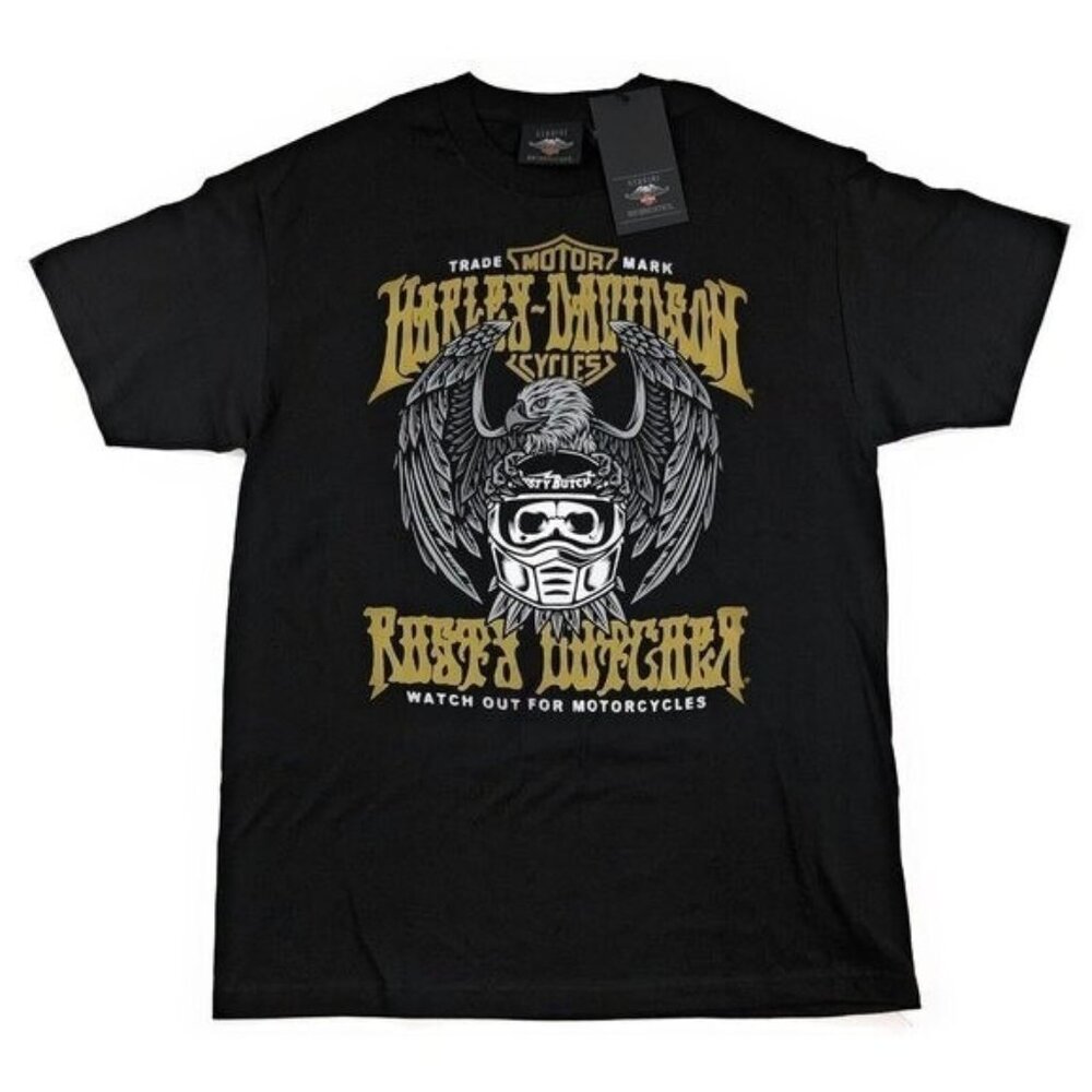 Harley Davidson Mens Rusty Butcher Eagle T-Shirt Size 3XL Short Sleeve Black NEW
